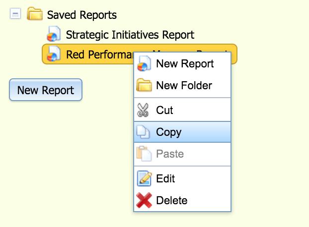 copying and pasting a report