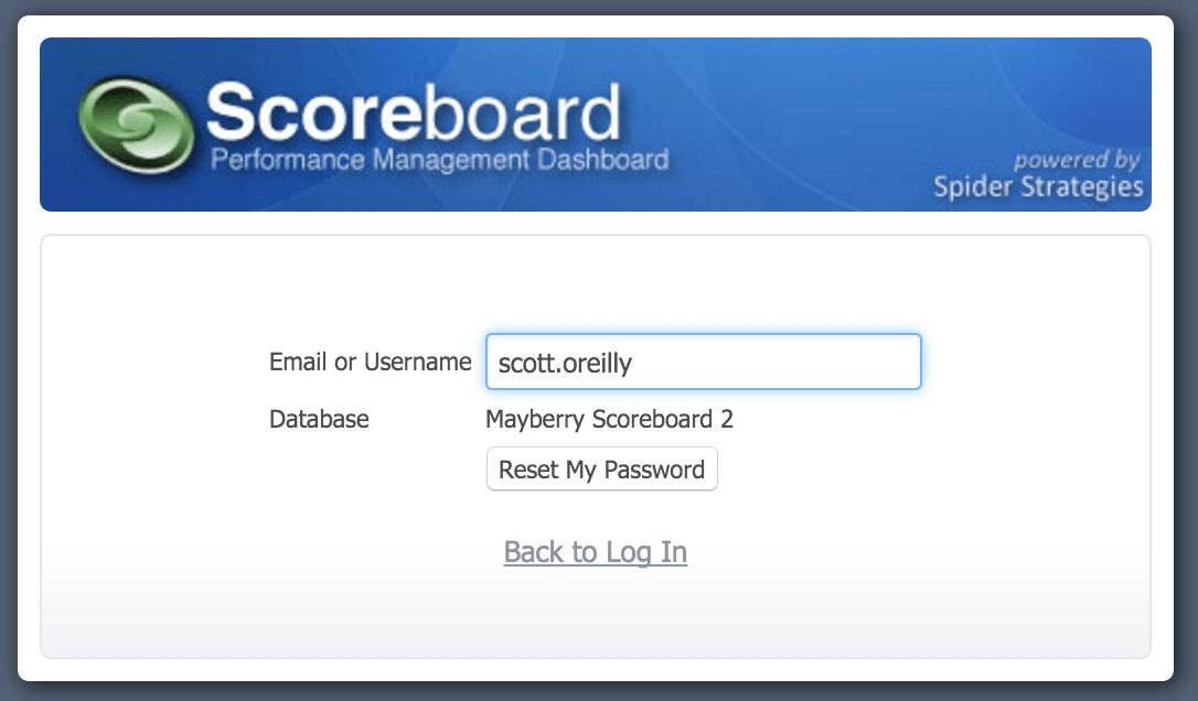 resetting password for strategy execution software