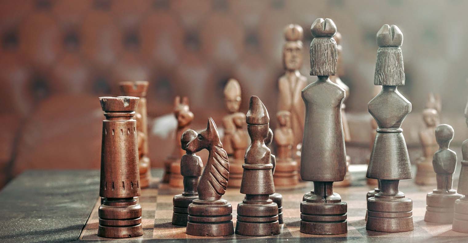 Business Development Strategy and Direction Concept with Chess