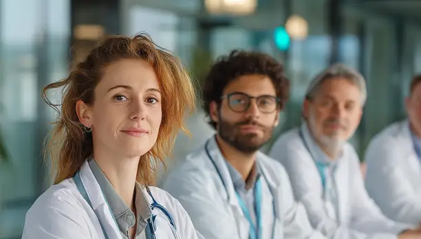 Doctors and nurses in a hospital